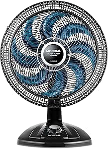 Ventilador de Mesa 40cm Super Turbo, Mondial, Preto/Azul, 140W, 110V - VTX-40-CHROME